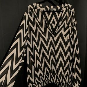 Long Sleeve Plus Blouse